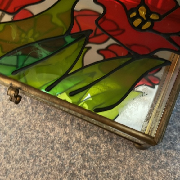 Vintage Stained Glass Trinket Box - Picture 8 of 8
